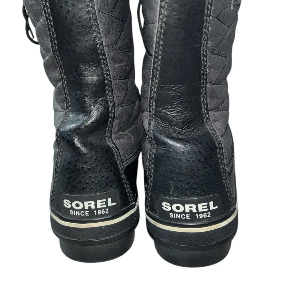 Sorel Tofino II Faux Fur Lined Waterproof Winter Boots Women 10 Black/gray